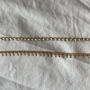 Two gold chokers from Revolve